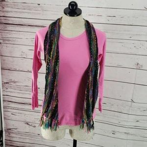 Justice Girl's Rainbow Fringe‎ black M/L Vest